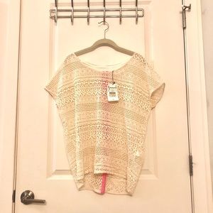 NWT Cream Lace Top